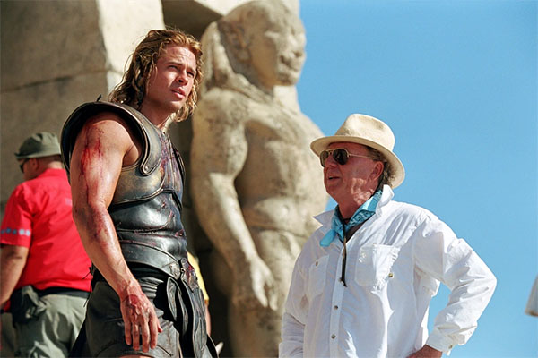 Brad Pitt on set with Petersen.jpg