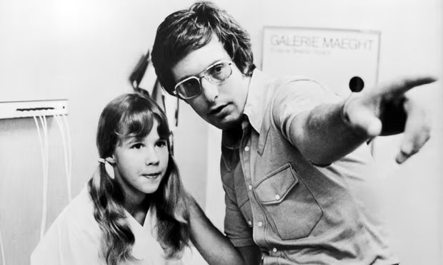 Linda Blair and William Friedkin during the filming of The Exorcist.jpg