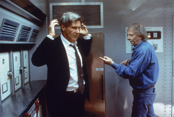 Petersen instructs Harrison Ford on the set .jpg